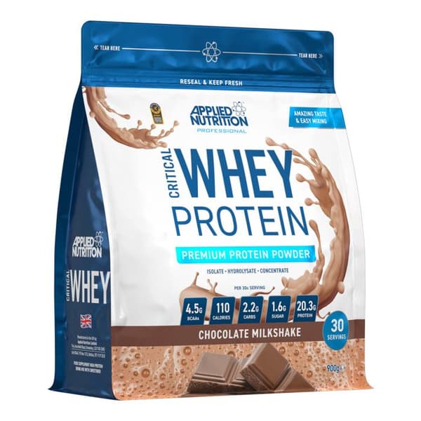 Vassleproteinkoncentrat Applied Nutrition - Critical Whey - Chokladmjölkshake 900g