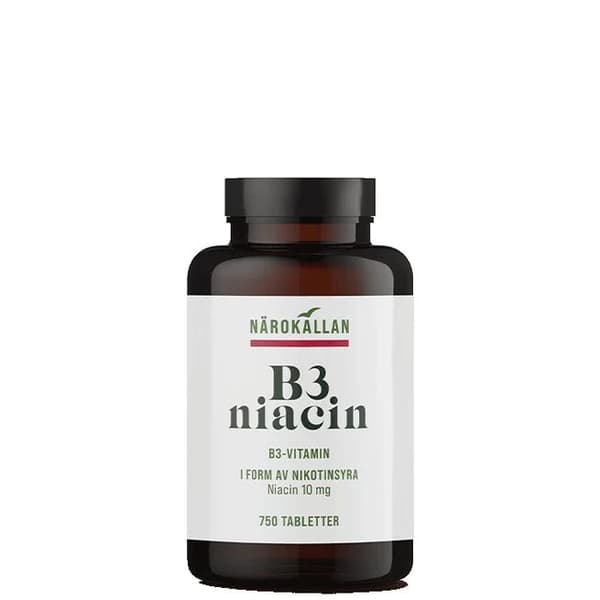 B3 Niacin 10 mg 750 tabletter Närokällan