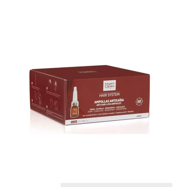 Anti-håravfall ampuller Martiderm HAIR SYSTEM 3 ml 14 antal