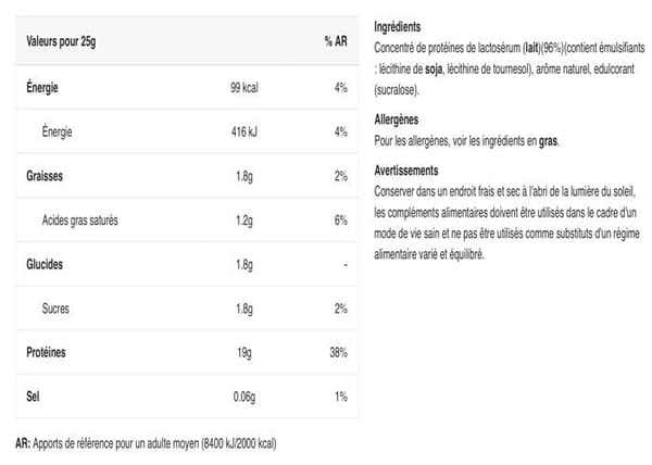 Vassleproteinkoncentrat MyProtein - Impact Whey Protein - Naturlig Vanilj 1000g