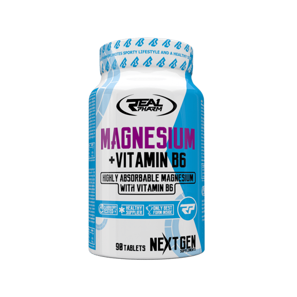 Real Pharm Magnesium Magnesium + Vitamin B6 90 tabletter