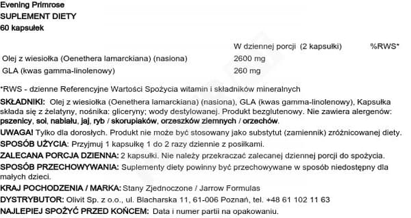 Jarrow Formulas iltahelokki 60 pehmeäkapselia