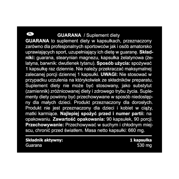 Real Pharm Guarana 530 mg 90 kapslar