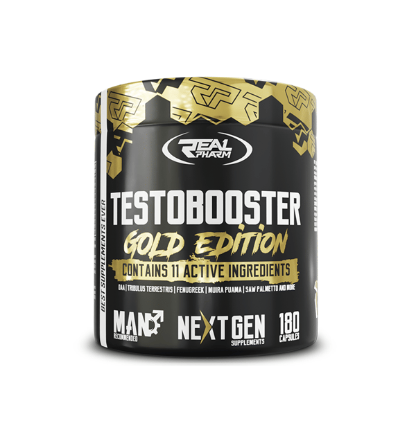 Real Pharm Testo Booster Gold Edition 180 kapslar Libido Potens