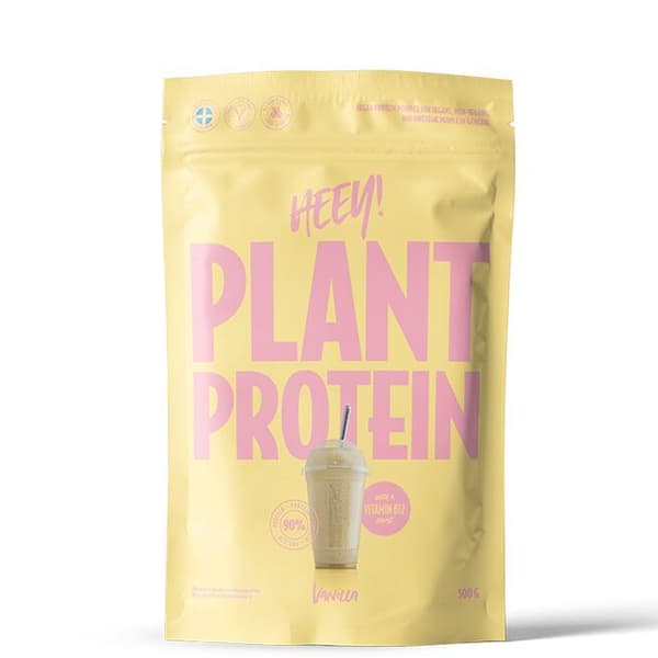 Heey! Plant Protein 2-pack – 1 kg växtbaserat premiumprotein med B12. Smak Vanilj