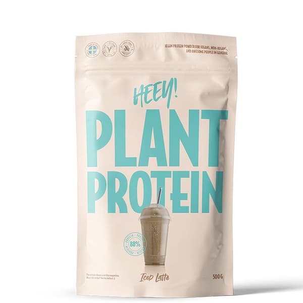Heey! Plant Protein 500g – 100 % veganskt & fullproppat med näring. Smak Islatte