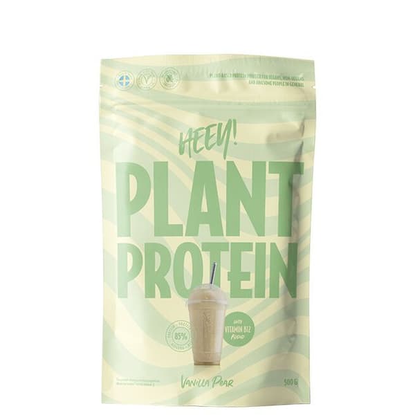 Heey! Plant Protein 2-pack – 1 kg växtbaserat premiumprotein med B12. Smak: Päron Vanilj