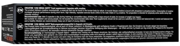 OLIMP CREATINE MEGA CAPS 1250 KREATINMONOHYDRAT NATURLIG KREATIN 120 k