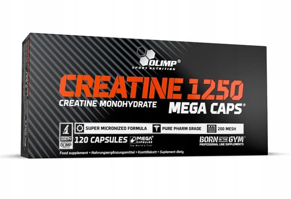 OLIMP CREATINE MEGA CAPS 1250 KREATINMONOHYDRAT NATURLIG KREATIN 120 k