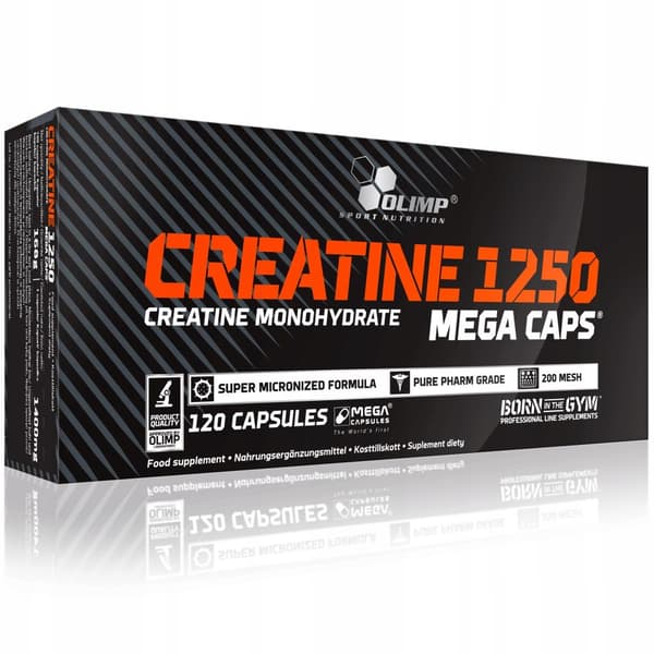 OLIMP CREATINE MEGA CAPS 1250 KREATINMONOHYDRAT NATURLIG KREATIN 120 k