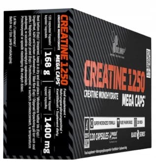 OLIMP CREATINE MEGA CAPS 1250 KREATINMONOHYDRAT NATURLIG KREATIN 120 k