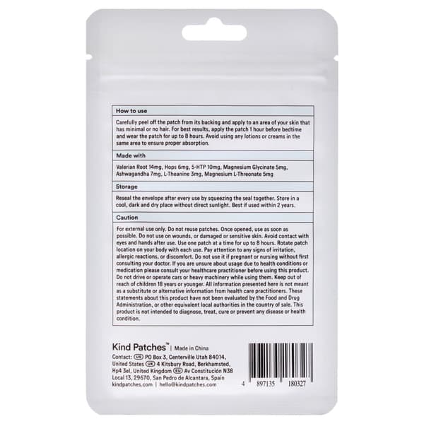 Dream Patches Extra Strong - Valerianjuuri Kind Patchesilta unisex-k�ytt��n - 14 laastaria
