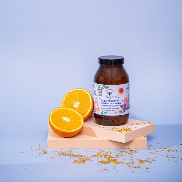 Elektrolyter med bipollen och apelsinsmak