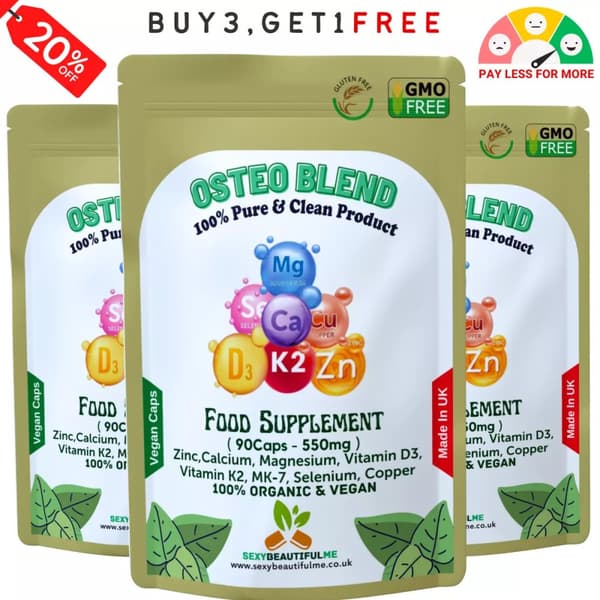 Osteo Blend Zinc+Calcium+Magnesium+Vitamin D3+Vitamin K2+MK-7+Selenium ...