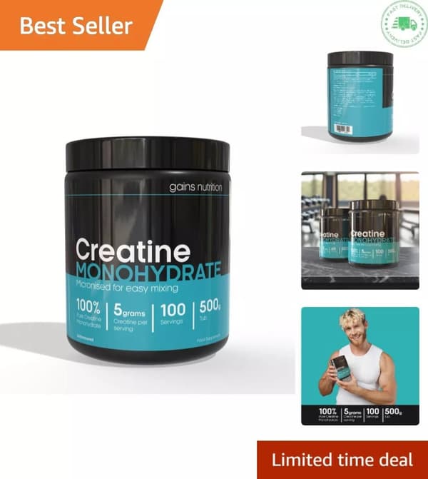 GN Creatine Powder 500g Creatine Monohydrate Powder - 5g High Strength ...