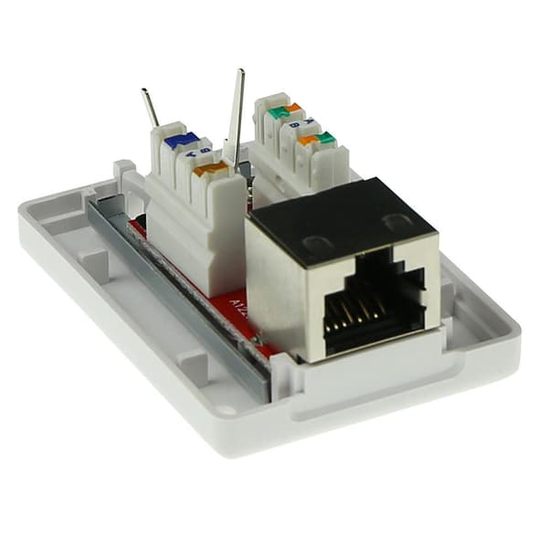 ACT ytmonterad box skärmad 1 port CAT6A. Typ: CAT6A Väggmonteringslåda c6a 1p skärmad (FA7005)