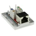 Miniatyrbild 4 av 6: ACT ytmonterad box skärmad 1 port CAT6A. Typ: CAT6A Väggmonteringslåda c6a 1p skärmad (FA7005)