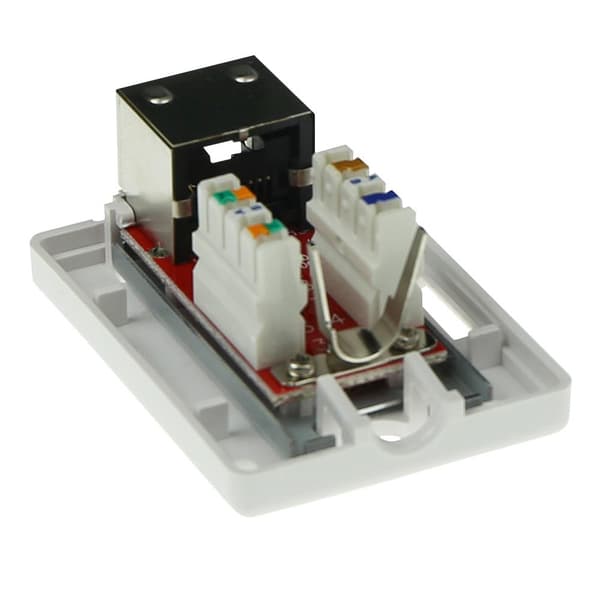 ACT ytmonterad box skärmad 1 port CAT6A. Typ: CAT6A Väggmonteringslåda c6a 1p skärmad (FA7005)