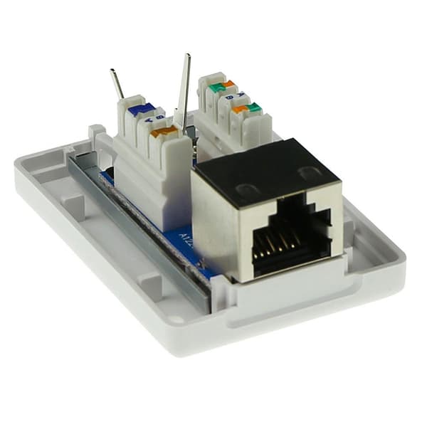 ACT ytmonterad box skärmad 1 portar CAT5E. Typ: CAT5E Väggmonteringslåda c5e 1p skärmad (FA5005)