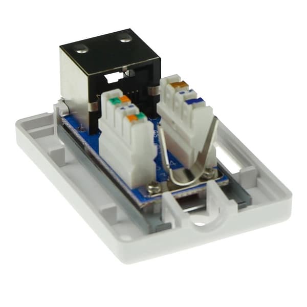 ACT ytmonterad box skärmad 1 portar CAT5E. Typ: CAT5E Väggmonteringslåda c5e 1p skärmad (FA5005)