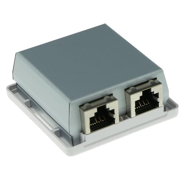 ACT ytmonterad box skärmad 2 portar CAT6. Typ: CAT6 Väggmonteringslåda c6 2p skärmad (FA6004)