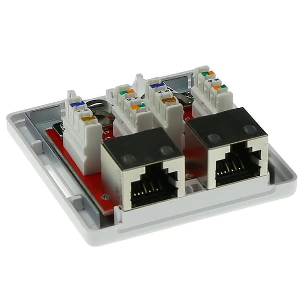 ACT ytmonterad box skärmad 2 portar CAT6. Typ: CAT6 Väggmonteringslåda c6 2p skärmad (FA6004)