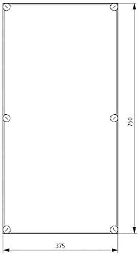 Eaton 078896 isolerande hölje, öppen upptill och botten, HxBxD=750x375x225mm