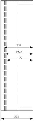 Miniatyrbild 4 av 5: Eaton 078896 isolerande hölje, öppen upptill och botten, HxBxD=750x375x225mm