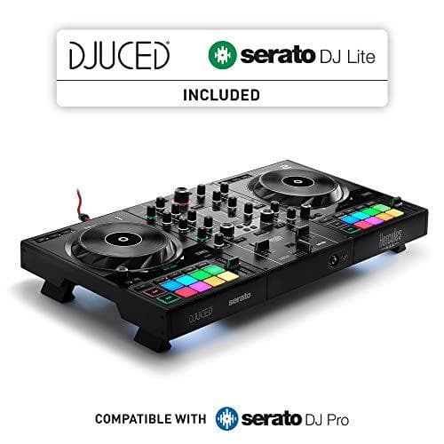 Hercules DJControl Inpulse 500 (2-deck DJ-controller, Beatmatch Guide, IMA, 16 RGB-pads, integreret lydkort/mixer, mic-in, DJ Academy) & DJMonitor 32: