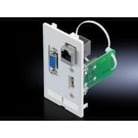Rittal 2482.570 VGA + USB A + RJ White Socket Outlet - Pistorasiat (80 g)