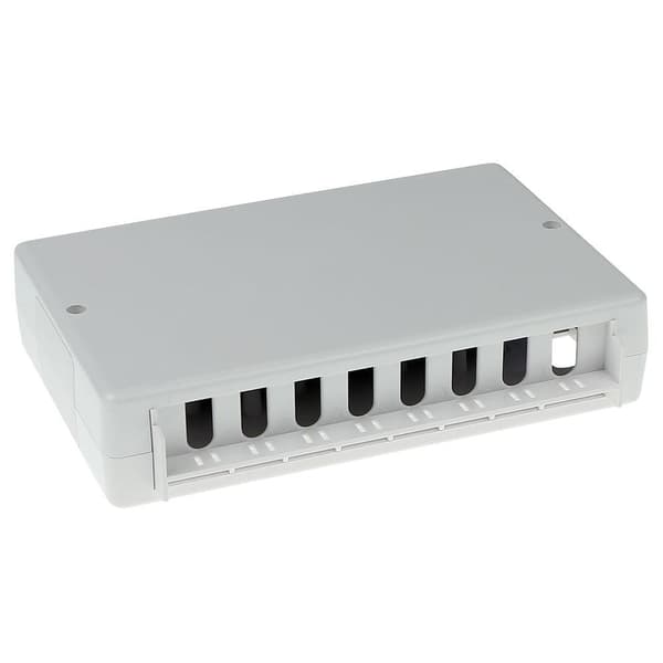 ACT pinta-asennettava laatikko suojaamaton 8 porttia CAT6. Tyyppi: CAT6-asennuslaatikko c6 8 prt suojaamaton (FA6000)