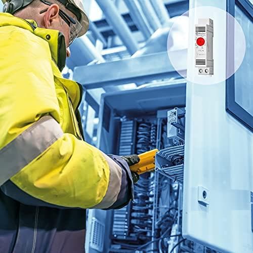 Finder 7T8100002403PAS styreskabstermostat, 1 NC, 10 A, med indstillingsområde