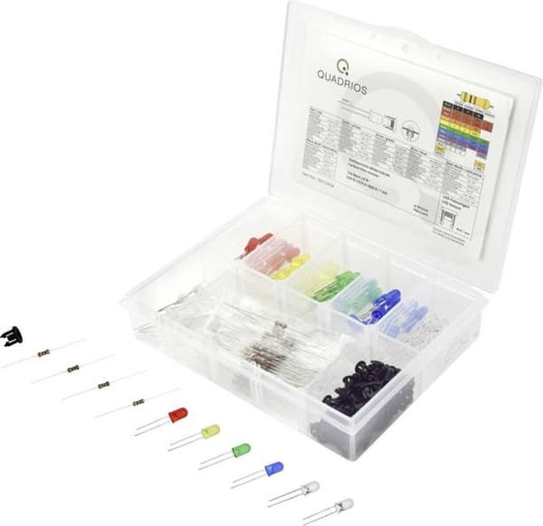Quadrios LED-serie Rød, Grøn, Gul, Blå, Kold hvid, Varm hvid 20 mA 3,0 V