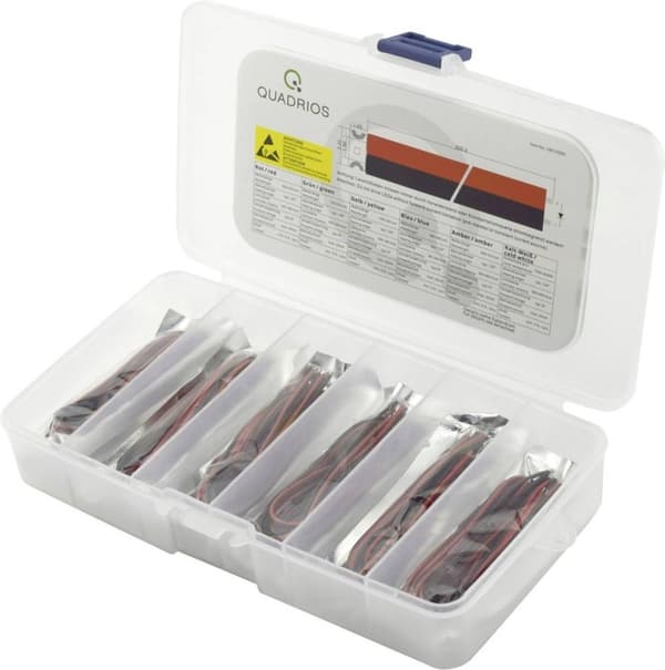 Quadrios LED-serie Rød, Grøn, Gul, Blå, Hvid, Amber 20 mA 3,0 V