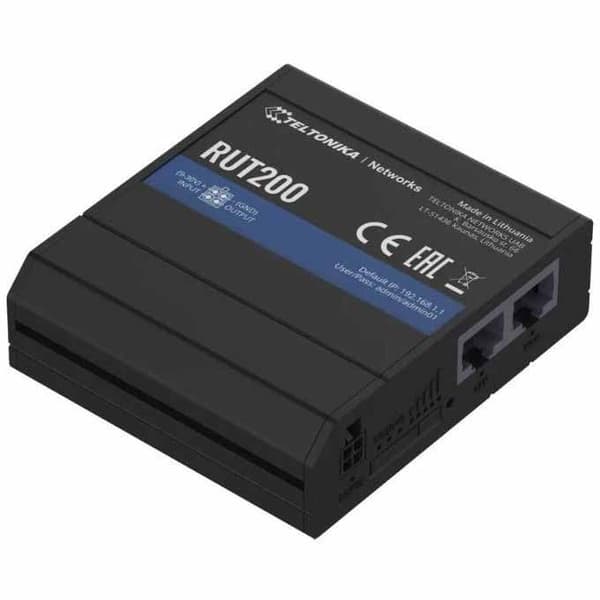 Teltonika Trådløs Router Rut200 industrial Lte Wifi Transparent Sort