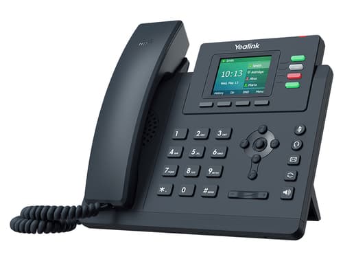 Yealink SIP-T33G IP telefon, 4x SIP, CZ/SK displej, 2x GbE port, PoE, Optima HD Voice, 12 programovatelných tlačítek Grå