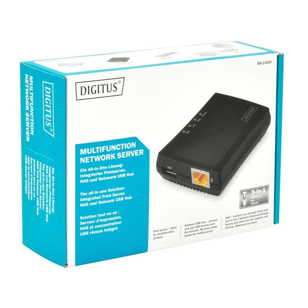 Digitus 1-port Usb 2.0 Multifunction Network Server Sort