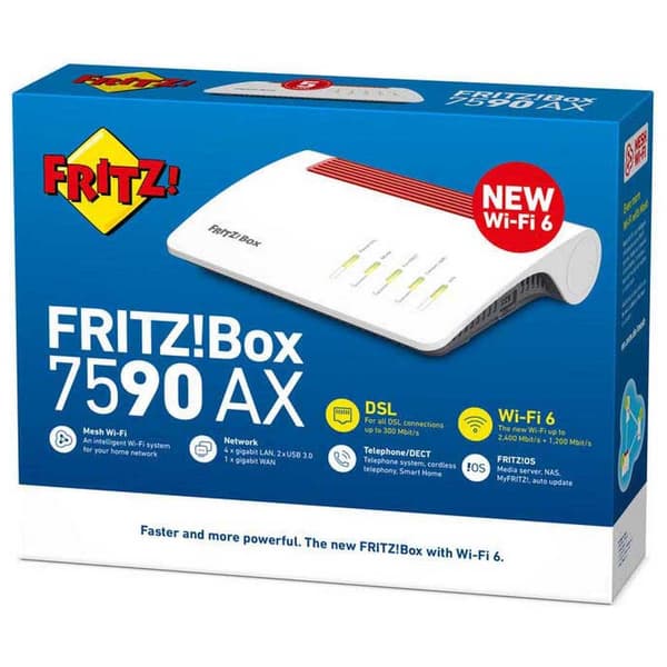 Fritz Router 7590 Ax International Hvid