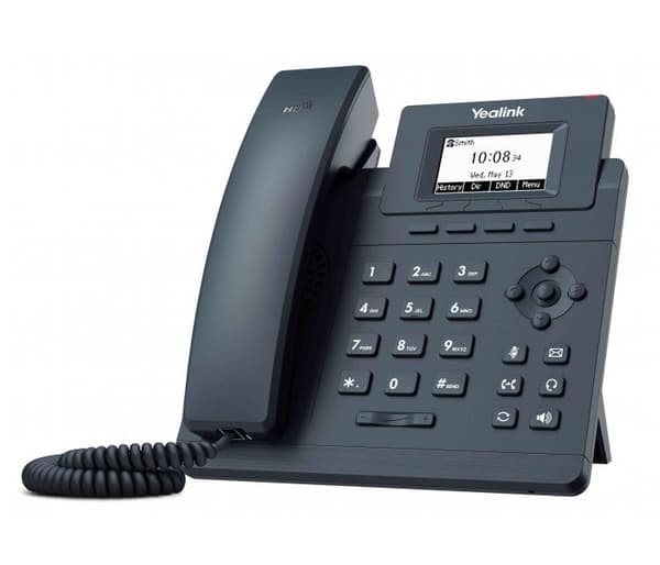 Yealink SIP-T30P IP telefon, 1x SIP, CZ/SK displej, 2x 100Mb/s port, PoE, Optima HD Voice Svart