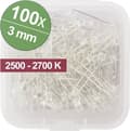 Miniatyrbillede 1 af 3: Quadrios LED-serie Varm hvid 3 mm 20 mA 3,0 V