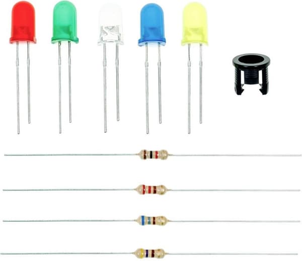 Quadrios LED-serie Rød, Grøn, Gul, Blå, Kold hvid, Varm hvid 20 mA, 30 mA 2 V, 3 V