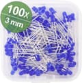 Miniatyrbillede 1 af 3: Quadrios LED-serie Blå 3 mm 20 mA 3,0 V