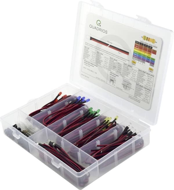 Quadrios LED-serie Rød, Grøn, Gul, Blå, Kold hvid, Varm hvid 20 mA 3,0 V