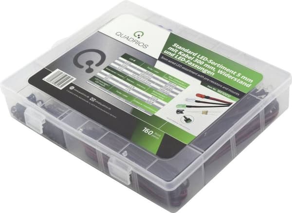 Quadrios LED-serie Rød, Grøn, Gul, Blå, Kold hvid, Varm hvid 20 mA 3,0 V