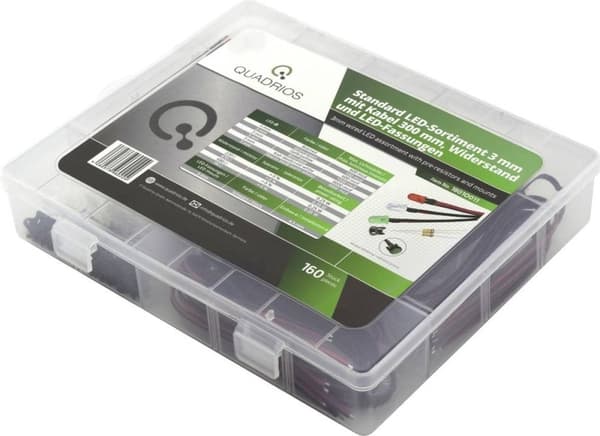 Quadrios LED-serie Rød, Grøn, Gul, Blå, Kold hvid, Varm hvid 20 mA 3,0 V