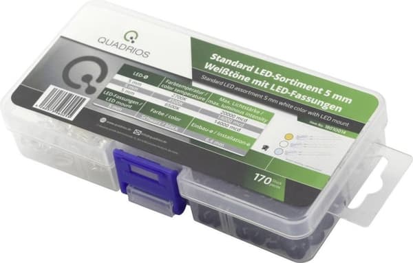 Quadrios LED-serie Varm hvid, Kold hvid 5 mm 20 mA 3,0 V