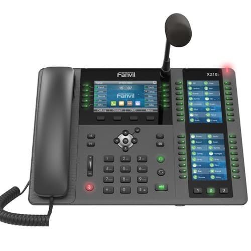 Fanvil X210i | VoIP-telefon | IPV6, HD-ljud, Bluetooth, RJ45 1000 Mbps PoE, 3x LCD-skärm