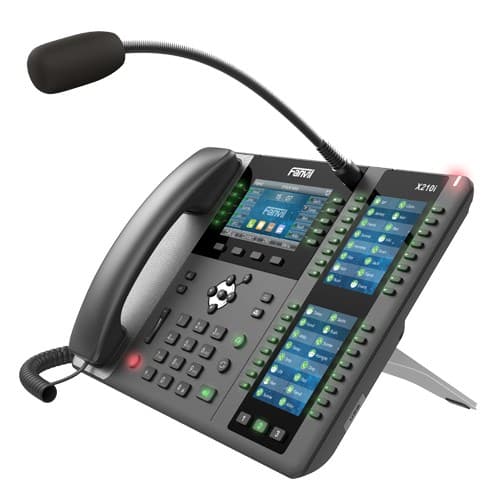 Fanvil X210i | VoIP-telefon | IPV6, HD-ljud, Bluetooth, RJ45 1000 Mbps PoE, 3x LCD-skärm