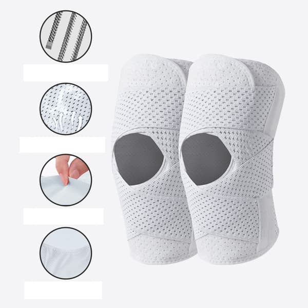 INF Knästöd för sport, patellastöd, uppgraderad vit sjätte generationen (2-pack)