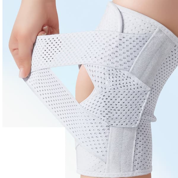 INF Knästöd för sport, patellastöd, uppgraderad vit sjätte generationen (2-pack)